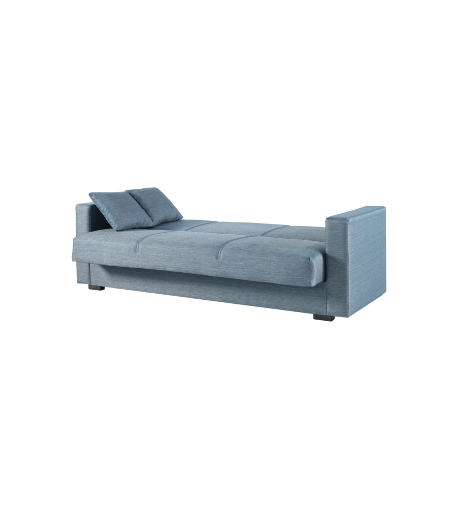 DIVANO LETTO "AFRODITE" 3 POSTI IN TESSUTO GRIGIO-BLU 212X80X87 CM